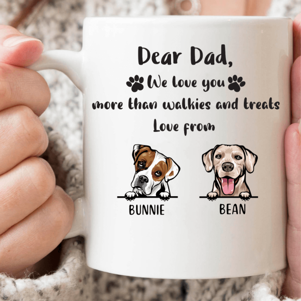 Love You More Than Walkies And Treats Dog Coffee Mug Love You More Than Walkies And Treats Dog Coffee Mug