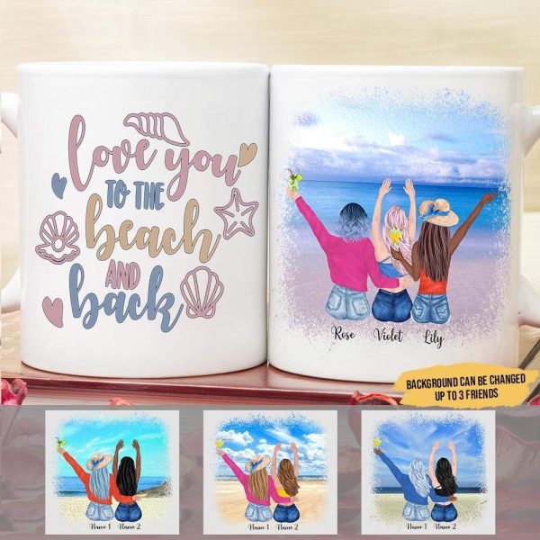 Love You To The Beach And Back Best Friend Coffee Mug Love You To The Beach And Back Best Friend Coffee Mug