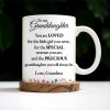 Loved Little Girl To Precious Granddaughter Heart and Bow Design - Personalized Custom Coffee Mug - GDT197_MG Loved Little Girl To Precious Granddaughter Heart and Bow Design - Personalized Custom Coffee Mug - GDT197_MG