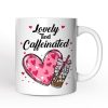 Lovely And Caffeinated Personalized Mug, Valentine Heart Coquette Bow Coffee Lover Gift With Custom Name Lovely And Caffeinated Personalized Mug, Valentine Heart Coquette Bow Coffee Lover Gift With Custom Name