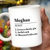Loves A Cheeky Gin, Awful Cook, Obsessed With Cats Mug - Personalized Custom Coffee Mug - BST132_MG Loves A Cheeky Gin, Awful Cook, Obsessed With Cats Mug - Personalized Custom Coffee Mug - BST132_MG