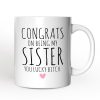 Lucky Sister Personalized Mug, Funny Sister Gift With Custom Name