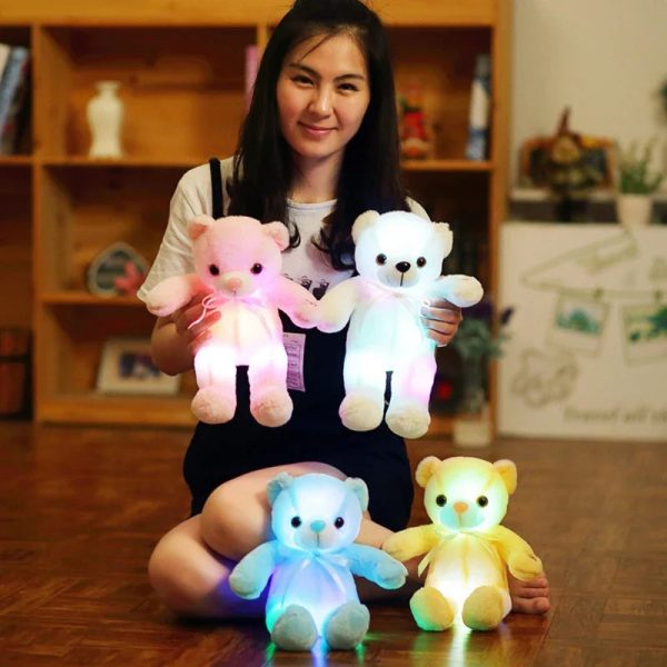 Luminous 30CM Teddy Bear Plush Pillow - Perfect Gift for Kids!