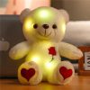 Luminous Plush Bear with Bowtie and Rose Heart 30cm Luminous Plush Bear with Bowtie and Rose Heart 30cm