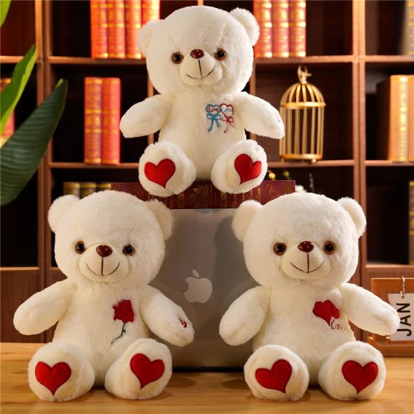 Luminous Plush Bear with Bowtie and Rose Heart 30cm Luminous Plush Bear with Bowtie and Rose Heart 30cm