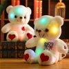 Luminous Plush Bear with Bowtie and Rose Heart 30cm Luminous Plush Bear with Bowtie and Rose Heart 30cm