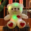 Luminous Plush Bear with Bowtie and Rose Heart 30cm Luminous Plush Bear with Bowtie and Rose Heart 30cm