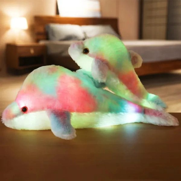 Luminous Plush Dolphin Pillow - Soft, Colorful LED Cushion for Kids Luminous Plush Dolphin Pillow - Soft, Colorful LED Cushion for Kids