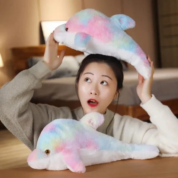 Luminous Plush Dolphin Pillow - Soft, Colorful LED Cushion for Kids Luminous Plush Dolphin Pillow - Soft, Colorful LED Cushion for Kids