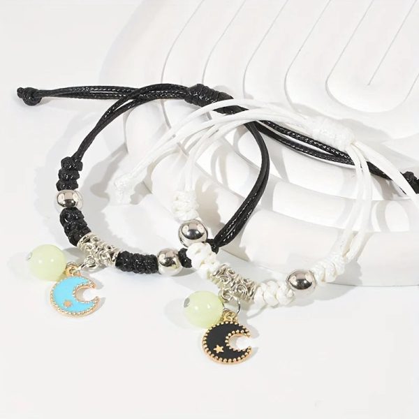 Luminous Star Matching Charm Bracelets Set of 2