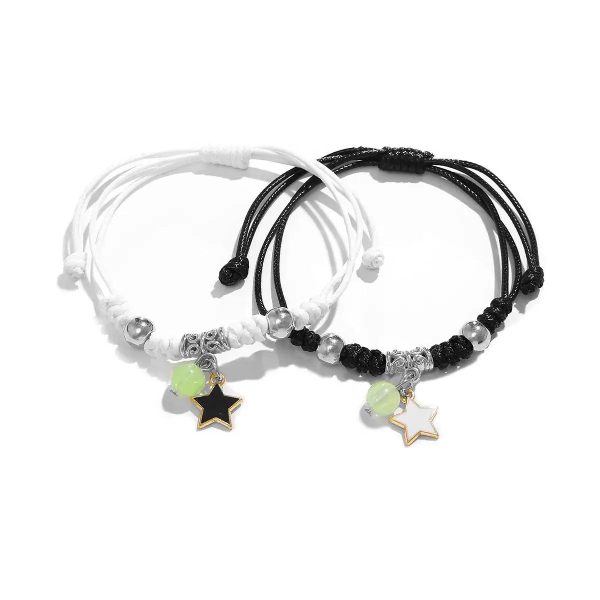 Luminous Star Matching Charm Bracelets Set of 2