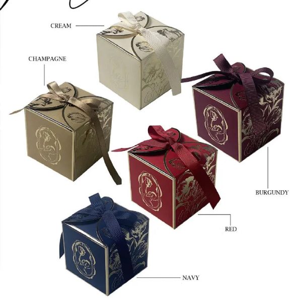 Luxury Gold Wedding Candy Boxes 400PCS Paper Gift Box Luxury Gold Wedding Candy Boxes 400PCS Paper Gift Box
