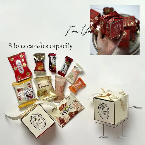 Luxury Gold Wedding Candy Boxes 400PCS Paper Gift Box Luxury Gold Wedding Candy Boxes 400PCS Paper Gift Box