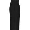 Luxury Push Up Strapless High Slit Bandage Maxi Formal Dress - Black