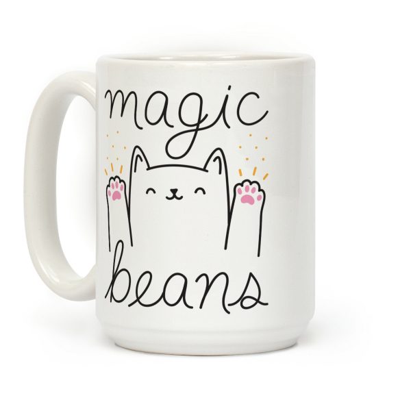 Magic Beans Cat Coffee Mug Magic Beans Cat Coffee Mug