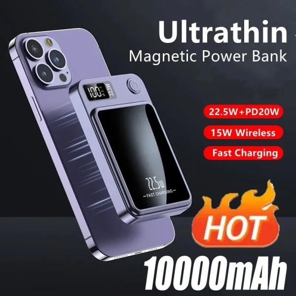 Magnetic Wireless Led Display Fast Charging Power Bank Magnetic Wireless Led Display Fast Charging Power Bank
