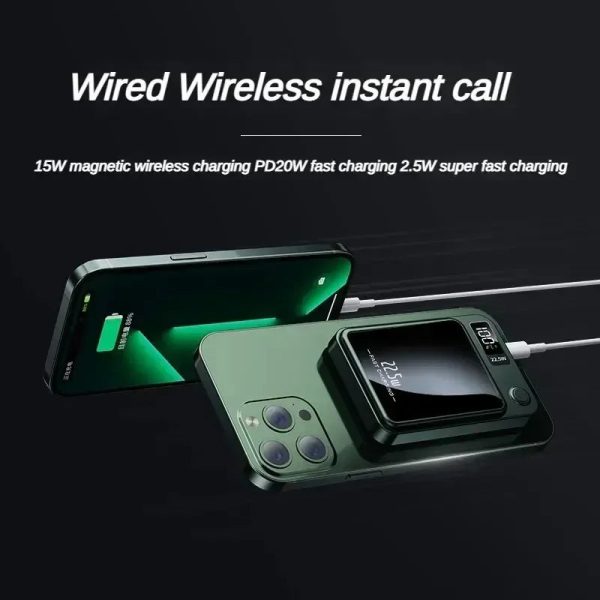 Magnetic Wireless Led Display Fast Charging Power Bank Magnetic Wireless Led Display Fast Charging Power Bank