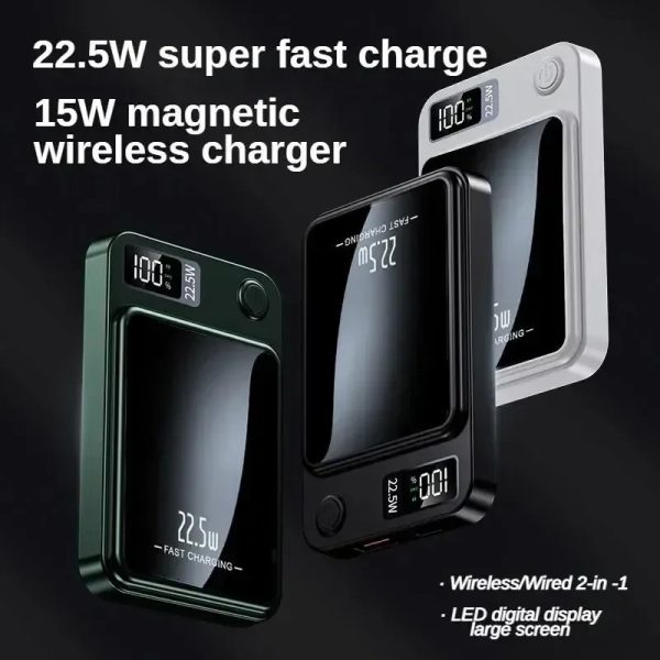 Magnetic Wireless Led Display Fast Charging Power Bank Magnetic Wireless Led Display Fast Charging Power Bank