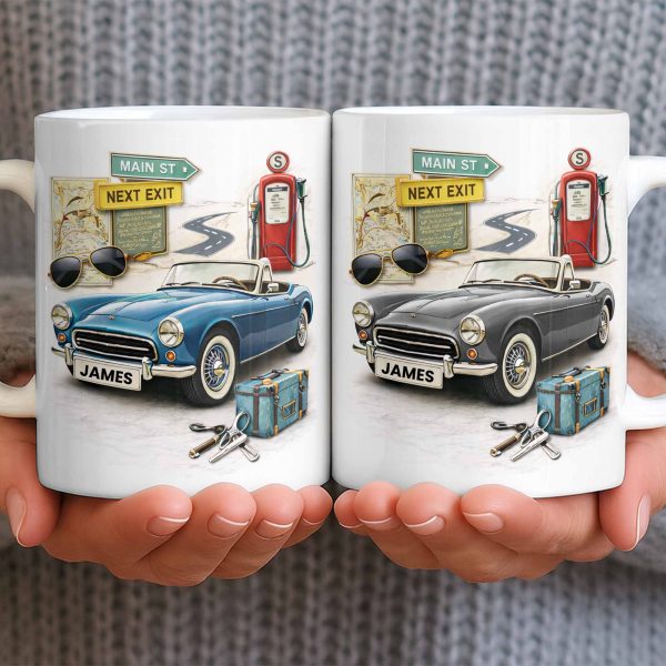 Main St Next Exit Vintage Car Design - Personalized Custom Coffee Mug - HOB031_MG Main St Next Exit Vintage Car Design - Personalized Custom Coffee Mug - HOB031_MG