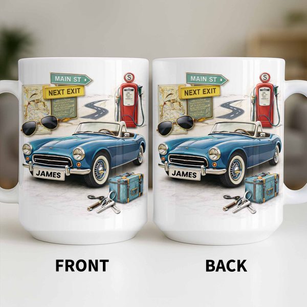 Main St Next Exit Vintage Car Design - Personalized Custom Coffee Mug - HOB031_MG Main St Next Exit Vintage Car Design - Personalized Custom Coffee Mug - HOB031_MG