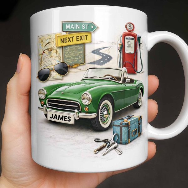 Main St Next Exit Vintage Car Design - Personalized Custom Coffee Mug - HOB031_MG Main St Next Exit Vintage Car Design - Personalized Custom Coffee Mug - HOB031_MG