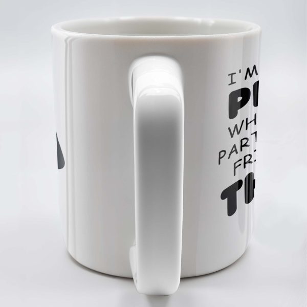 Makes Friends With The Dog At Parties - Personalized Custom Coffee Mug - PET096_MG Makes Friends With The Dog At Parties - Personalized Custom Coffee Mug - PET096_MG