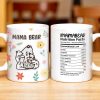 Mama Bear, Bear and Flowers Design - Personalized Custom Coffee Mug - MOM101_MG Mama Bear, Bear and Flowers Design - Personalized Custom Coffee Mug - MOM101_MG