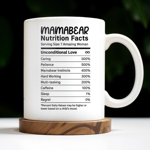 Mama Bear, Bear and Flowers Design - Personalized Custom Coffee Mug - MOM101_MG Mama Bear, Bear and Flowers Design - Personalized Custom Coffee Mug - MOM101_MG