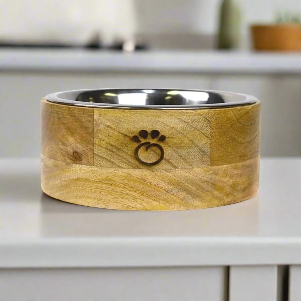 Mango Wood Dog Feeder Mango Wood Dog Feeder