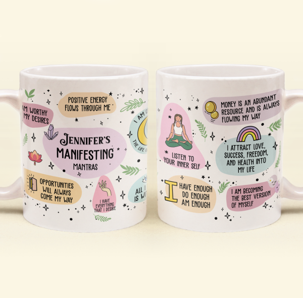 Manifesting Mantras Mug Manifest For Me Gift - Personalized Mug Manifesting Mantras Mug Manifest For Me Gift - Personalized Mug