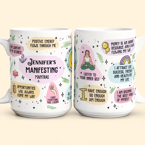 Manifesting Mantras Mug Manifest For Me Gift - Personalized Mug Manifesting Mantras Mug Manifest For Me Gift - Personalized Mug