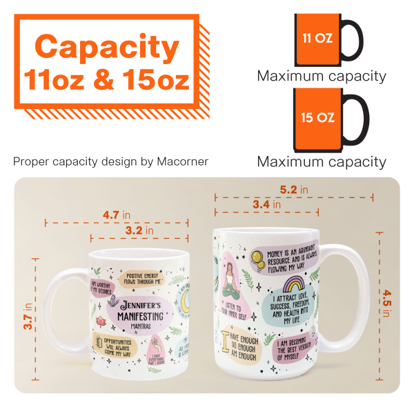 Manifesting Mantras Mug Manifest For Me Gift - Personalized Mug Manifesting Mantras Mug Manifest For Me Gift - Personalized Mug