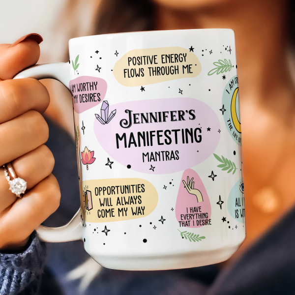 Manifesting Mantras Mug Manifest For Me Gift - Personalized Mug Manifesting Mantras Mug Manifest For Me Gift - Personalized Mug