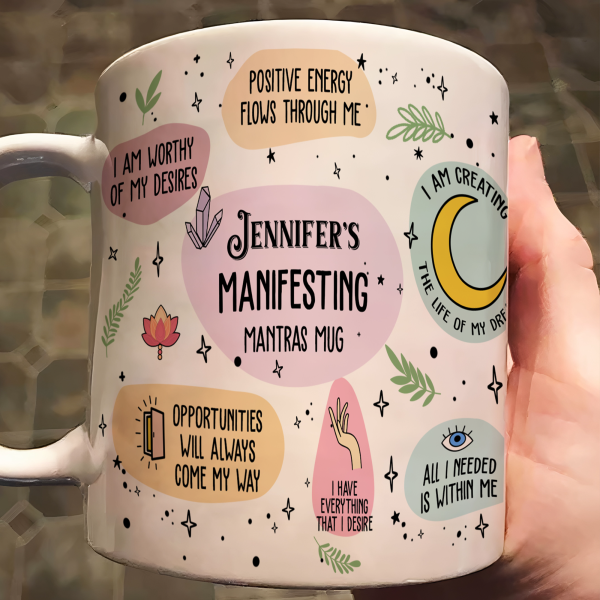 Manifesting Mantras Mug Manifest For Me Gift - Personalized Mug Manifesting Mantras Mug Manifest For Me Gift - Personalized Mug