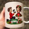 Marriage Proposal Personalized Mug, Personalized Newly Engaged Present, She Said Yes! Custom Just Engaged Gifts for Couples