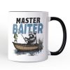 Master Baiter Fishing Personalized Mug, Funny Raccoon Father Vintage Gift with Custom Name Master Baiter Fishing Personalized Mug, Funny Raccoon Father Vintage Gift with Custom Name