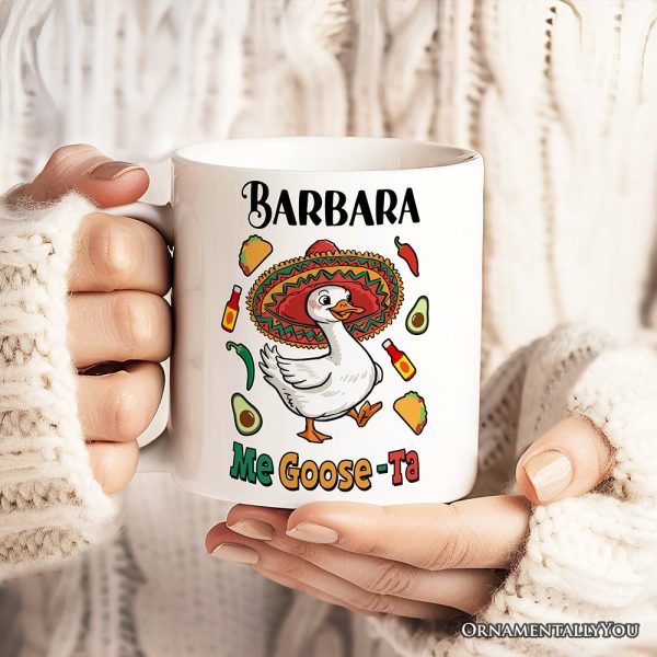 Me Goose-Ta Personalized Mug, Mexican Sombrero Goose Gift With Custom Name Me Goose-Ta Personalized Mug, Mexican Sombrero Goose Gift With Custom Name