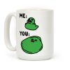 Me vs You Melting Ducky Meme Coffee Mug Me vs You Melting Ducky Meme Coffee Mug