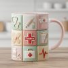 Medical Patchwork Accent Mug - Personalized Gifts For Nurses 01TOLU281025 Medical Patchwork Accent Mug - Personalized Gifts For Nurses 01TOLU281025
