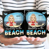 Mentally On The Beach - Personalized Black Mug Mentally On The Beach - Personalized Black Mug