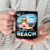 Mentally On The Beach - Personalized Black Mug Mentally On The Beach - Personalized Black Mug