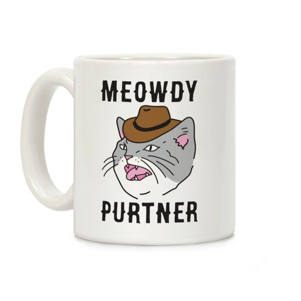 Meowdy Purtner Cowboy Cat Coffee Mug Meowdy Purtner Cowboy Cat Coffee Mug