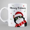 Meowy Catmas Cute Peeking Fluffy Cat Christmas Personalized Mug Meowy Catmas Cute Peeking Fluffy Cat Christmas Personalized Mug