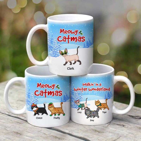 Meowy Catmas Fluffy Cat In Winter Christmas Personalized Mug Meowy Catmas Fluffy Cat In Winter Christmas Personalized Mug