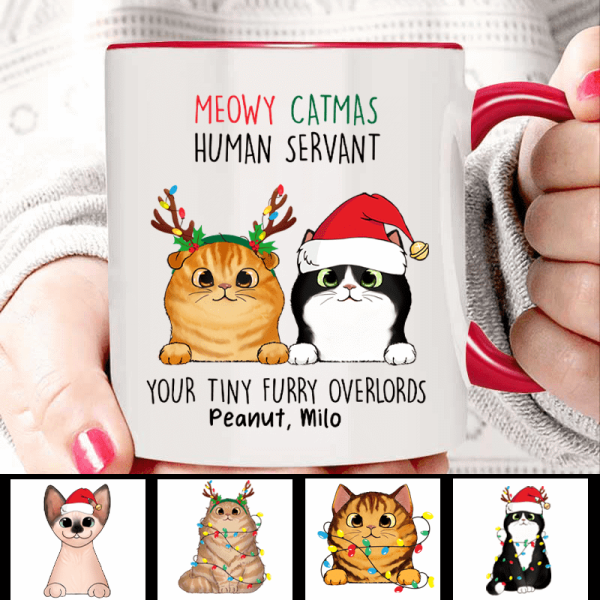 Meowy Catmas From Tiny OverLords Cat Personalized Mug Meowy Catmas From Tiny OverLords Cat Personalized Mug