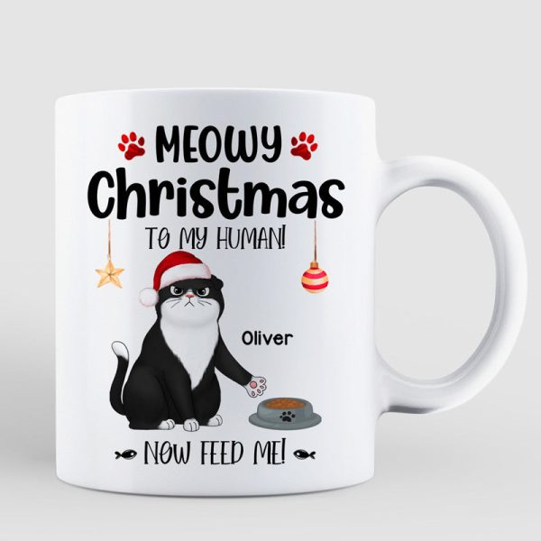 Meowy Catmas Human Christmas Personalized Mug Meowy Catmas Human Christmas Personalized Mug