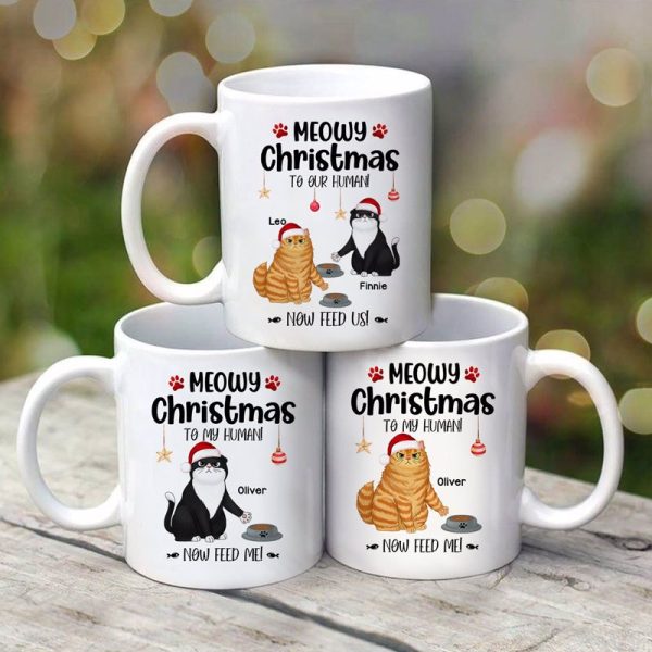 Meowy Catmas Human Christmas Personalized Mug Meowy Catmas Human Christmas Personalized Mug