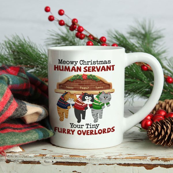 Meowy Christmas Human From Naughty Cats Personalized Mug, Christmas Gift Meowy Christmas Human From Naughty Cats Personalized Mug, Christmas Gift
