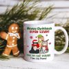 Meowy Christmas Human Servant Your Tiny Furry Overlords, Personalized Cat Christmas Mug, Christmas Gift