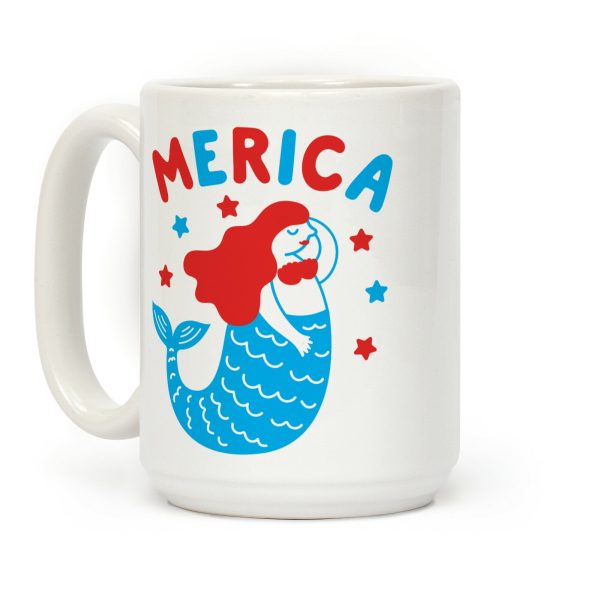 Merica Mermaid Coffee Mug Merica Mermaid Coffee Mug